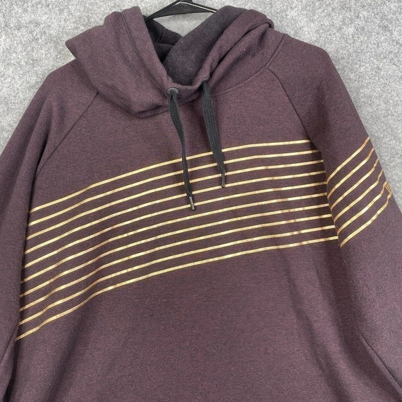 Under Armour Threadborne Hoodie Adult XL Loose Purple Gold Trim Athletic Casual - Picture 2 of 8